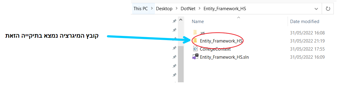 Entity Framework Migration