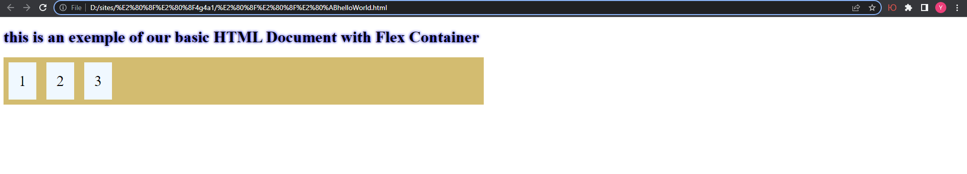 CSS in HTML - Flexbox